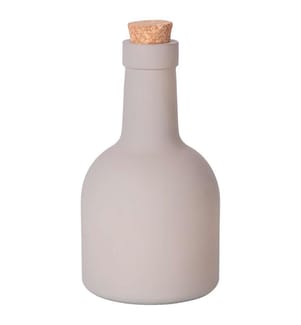 Mondkristall-Ölkrug Matt 400 ml /Korkstopfen - Weiss