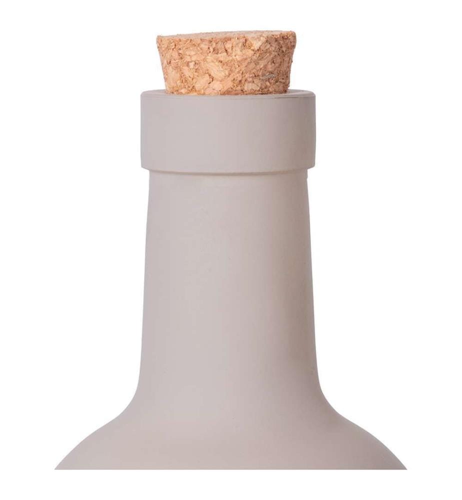 Mondkristall-Ölkrug Matt 400 ml /Korkstopfen - Weiss