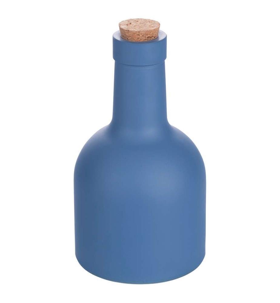 Mattes Panoramarad-Ölglas 400 ml/ Korkstopfen - Blau
