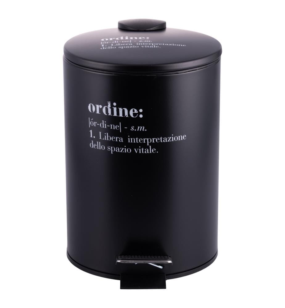 Mülleimer 3L - Schwarz/Naturholz