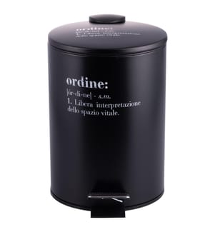 Mülleimer 3L - Schwarz/Naturholz