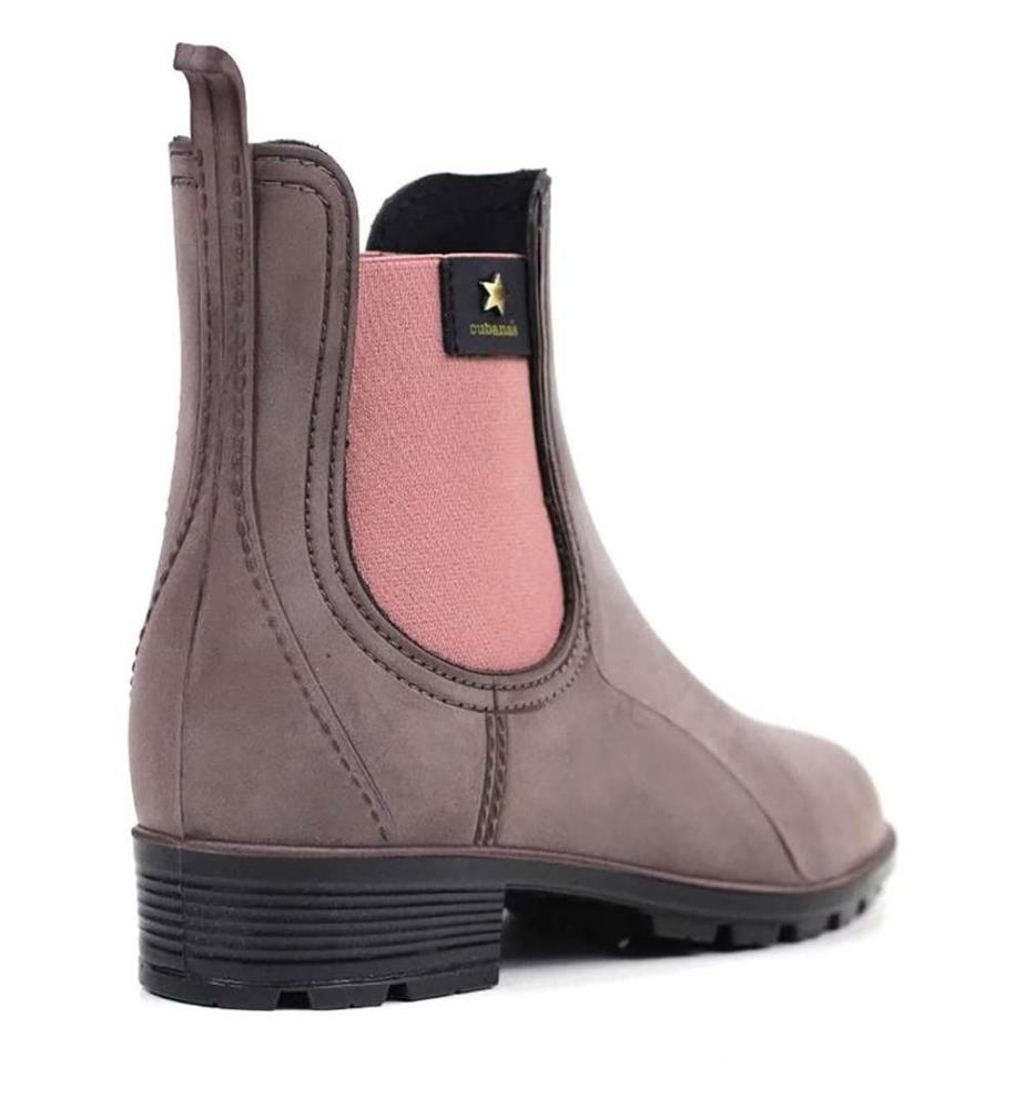 Boots Rainy Velours - Dunkelrosa