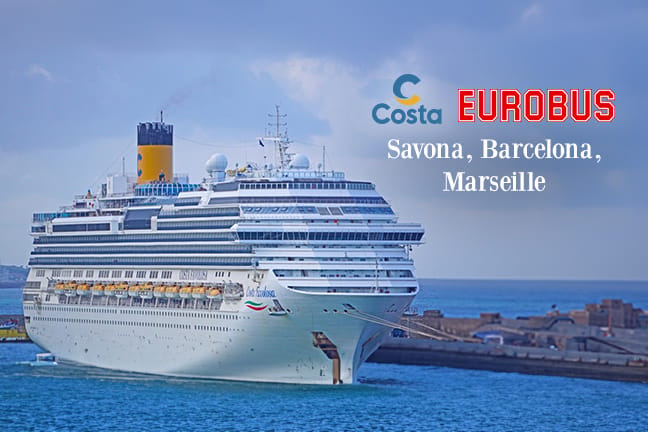 4 Nächte auf der Costa Fascinosa und Hin- und Rückfahrt mit EUROBUS: Sonnige Auszeit im Mittelmeer
