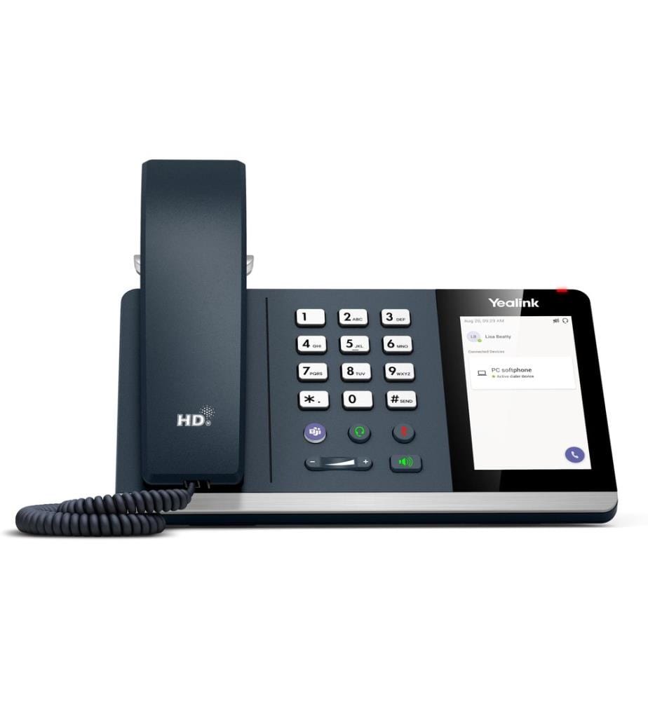 Yealink Téléphone de table MP45 Teams Edition Gris/Noir