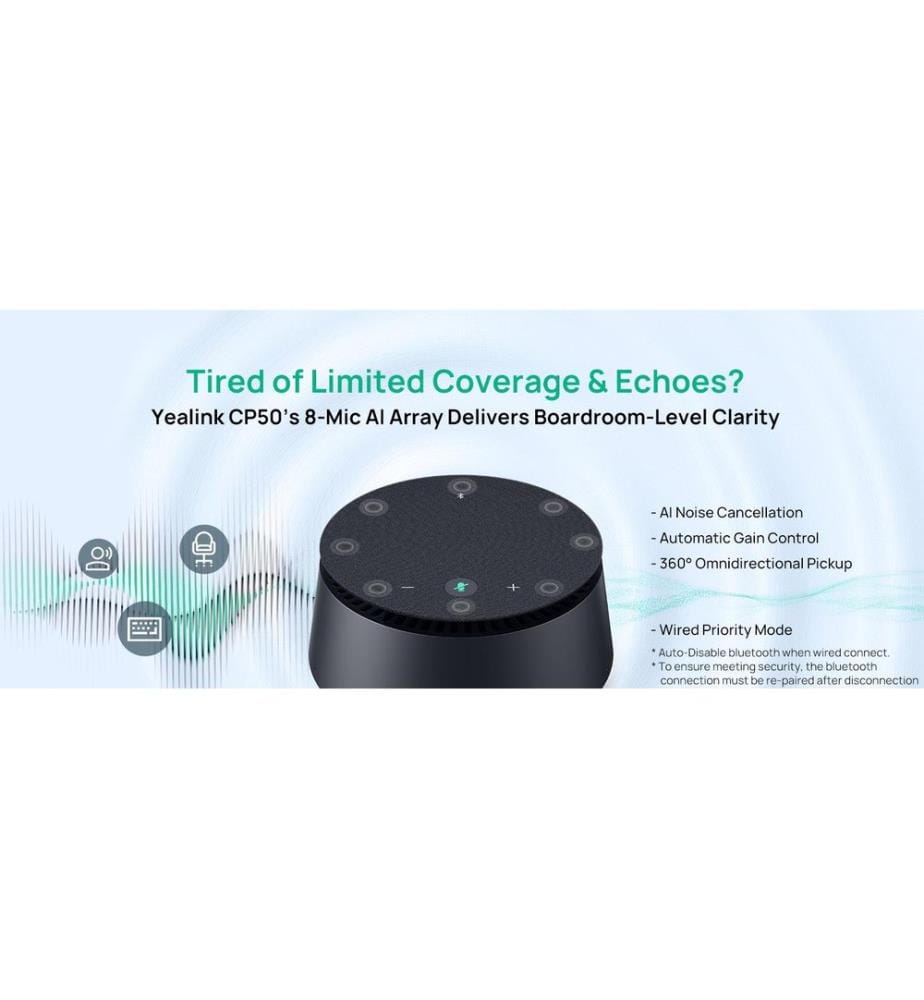 Yealink Haut-parleur de conférence CP50 Bluetooth & USB-C