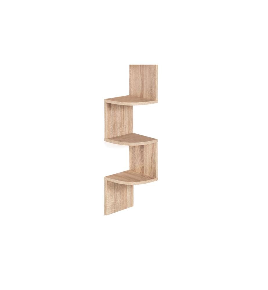 Mensola a Muro Ad Angolo 20 x 20 x 120 cm - Marrone