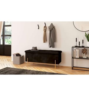 Bank Coffre Loan 100 x 37 x 45 cm - Schwarz