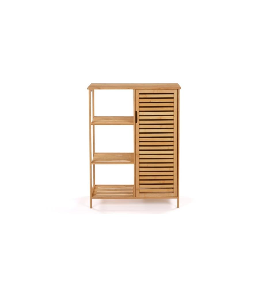 Badezimmermöbel Maya 1 Tür aus Bambus - 66x33x87cm - Braun
