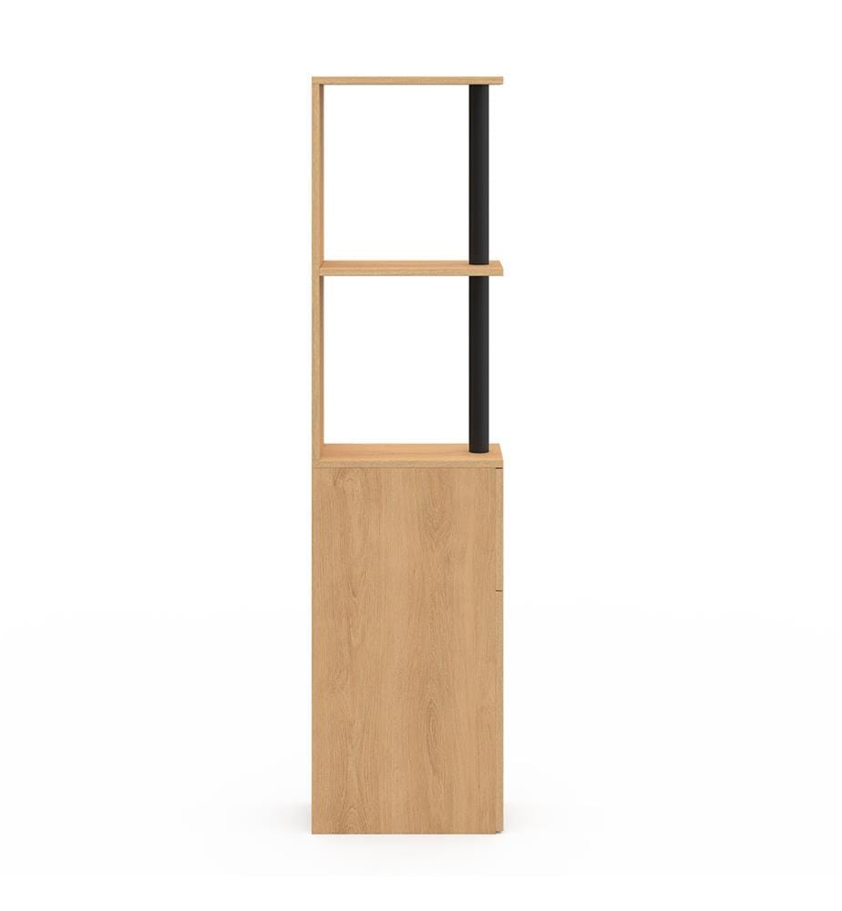 Colonna bagno con ripiani + 2 ante Faustine - Marrone