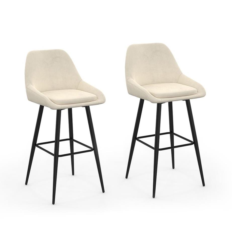 2er-Set Barhocker Olivia - Creme