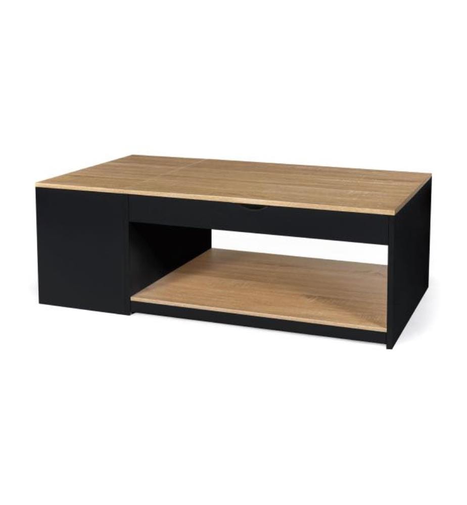 Couchtisch Elina 110 x 60 x 45 cm - Holz & Schwarz