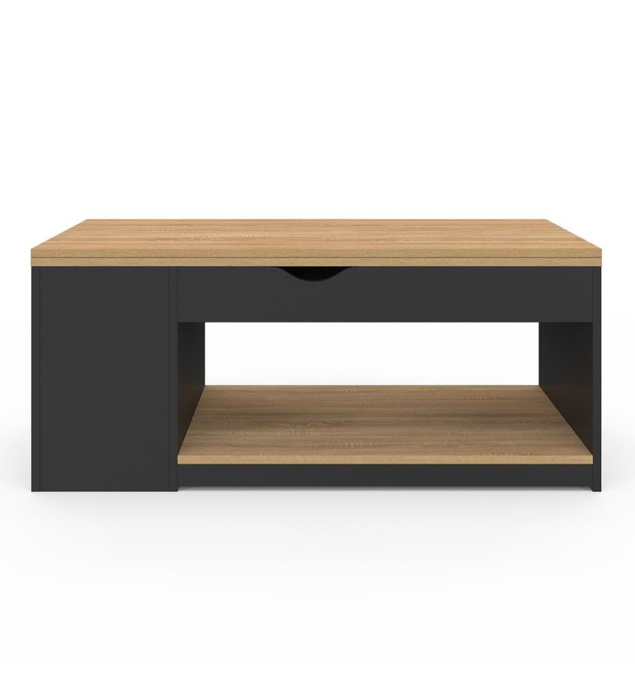 Tavolino Elina in legno e nero