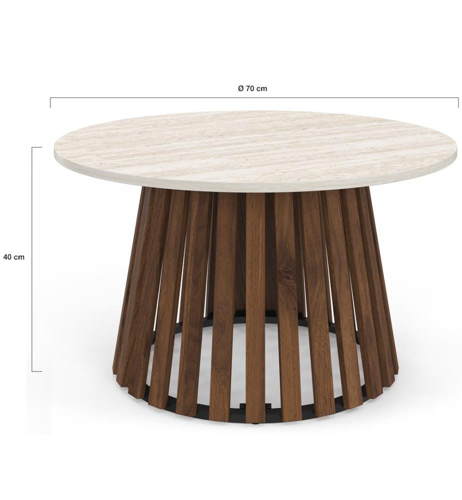 Runder Couchtisch, Ø 70 cm – Camélia