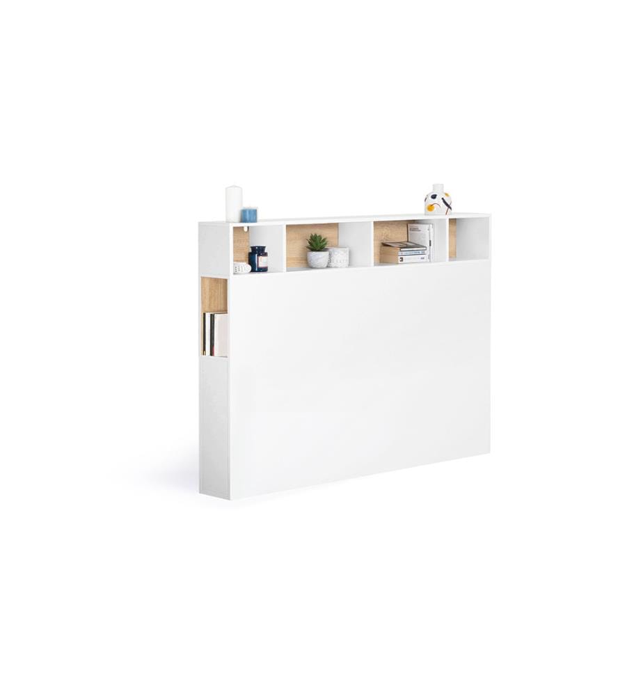 Testiera con contenitore 145 x 20 x 120 cm - Bianco