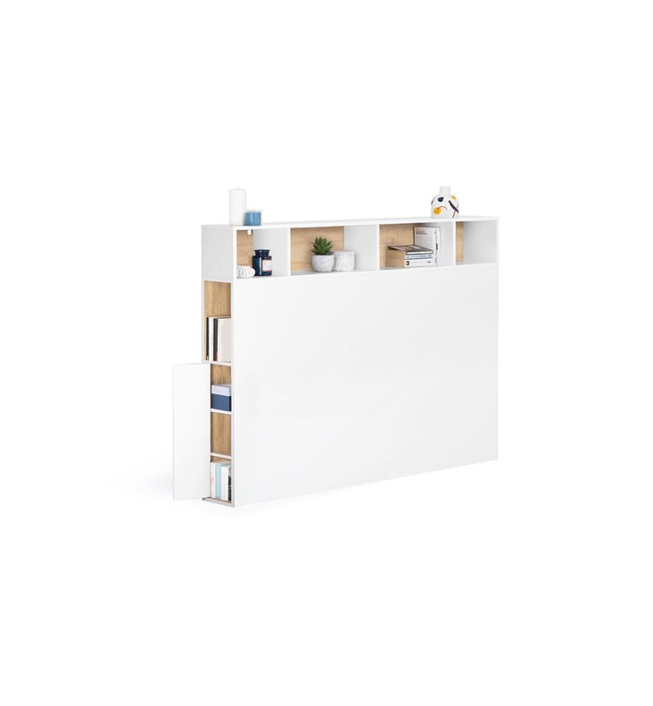 Testiera con contenitore 145 x 20 x 120 cm - Bianco