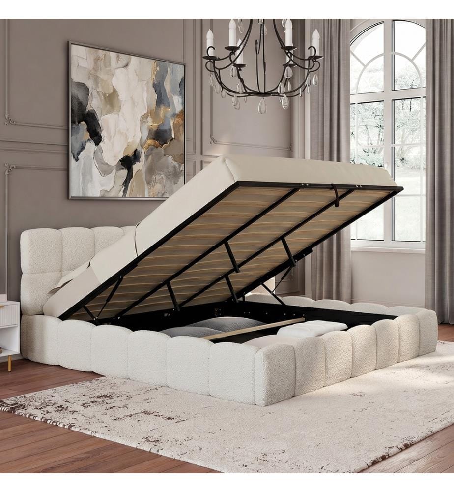 Lit coffre 180x200 cm - Bubble - Blanc
