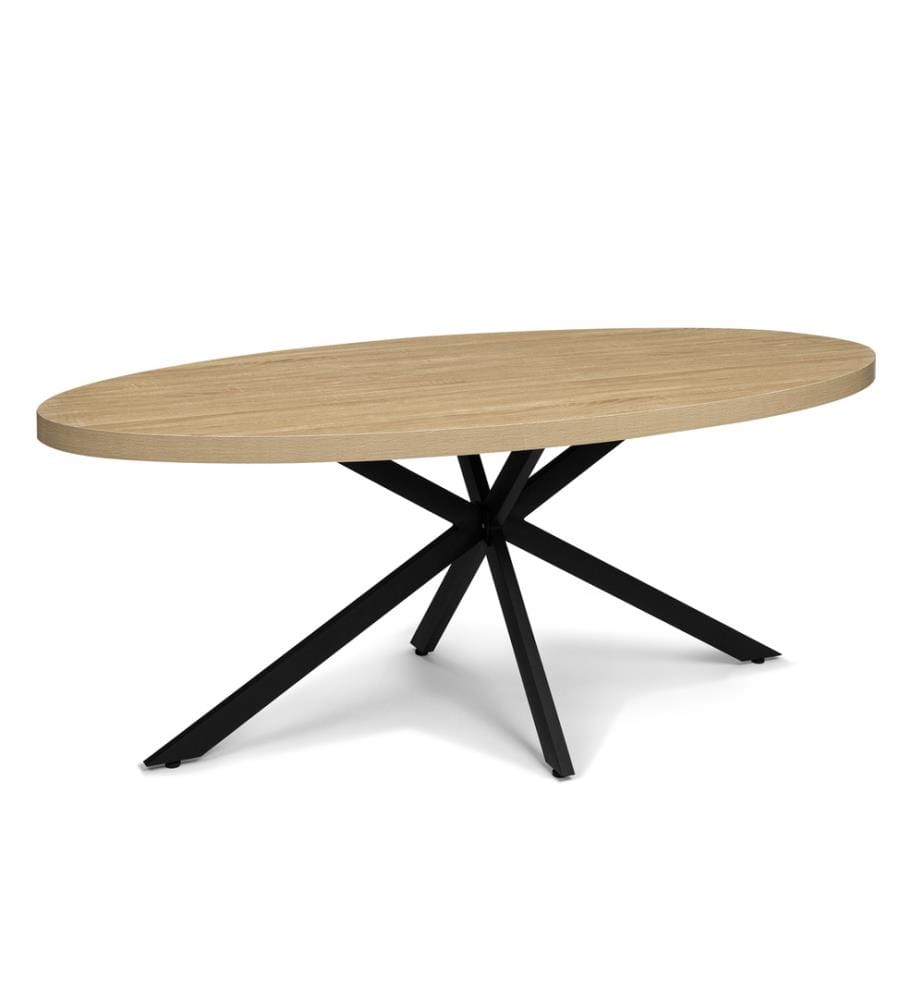 Esstisch Celeste 200 x 90 x 75 cm - Schwarz & Braun