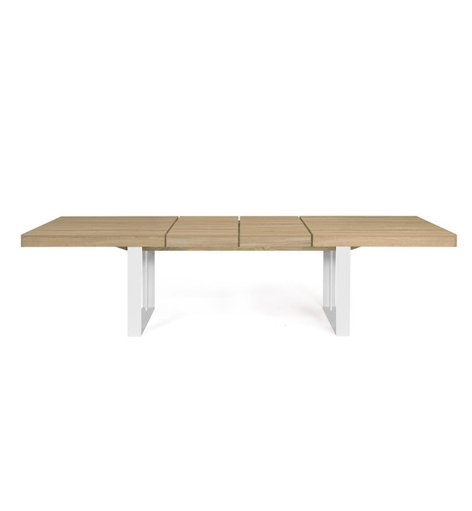 Brixton Ausziehbarer Esstisch 200-300 x 90 x 75 cm - Braun & Weiss