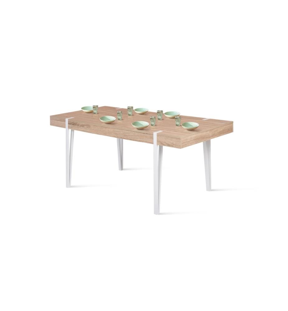 Esstisch Hudson 200 x 90 x 76 cm - Holz & Weiss