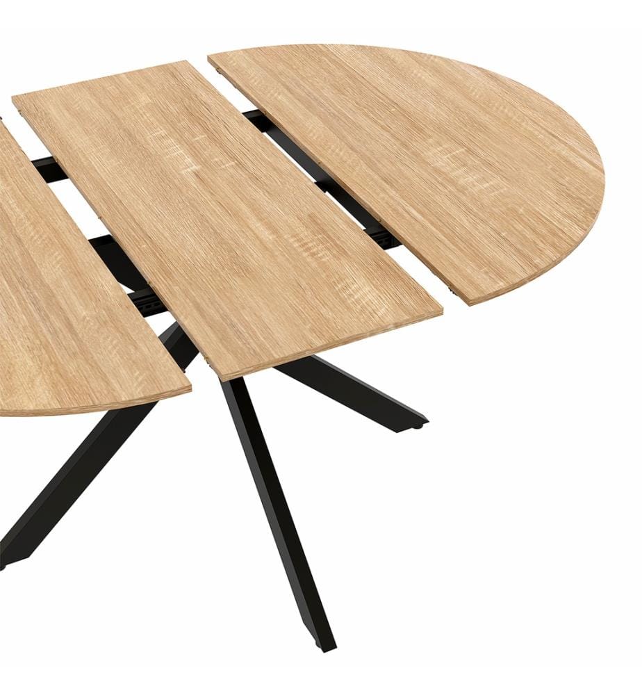 Table de Repas Extensible Soline 110-150 cm - Noir