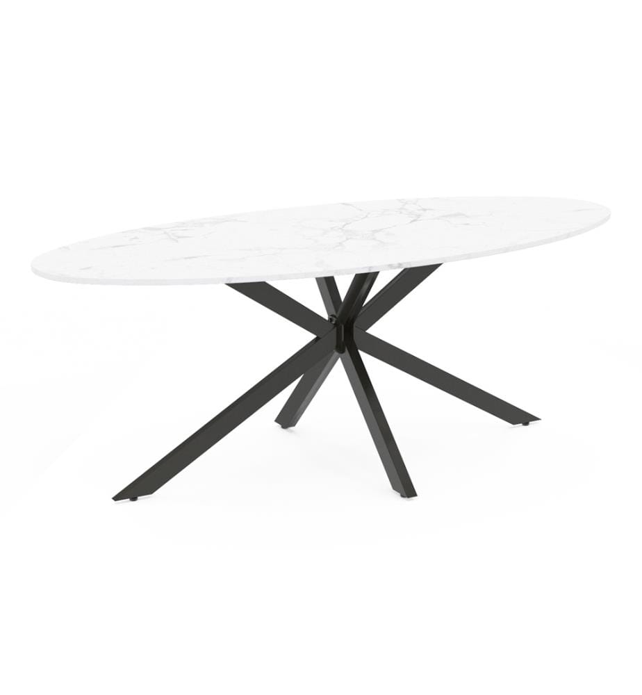 Esstisch Celeste 200 x 90 x 75 cm - Weiss & Schwarz