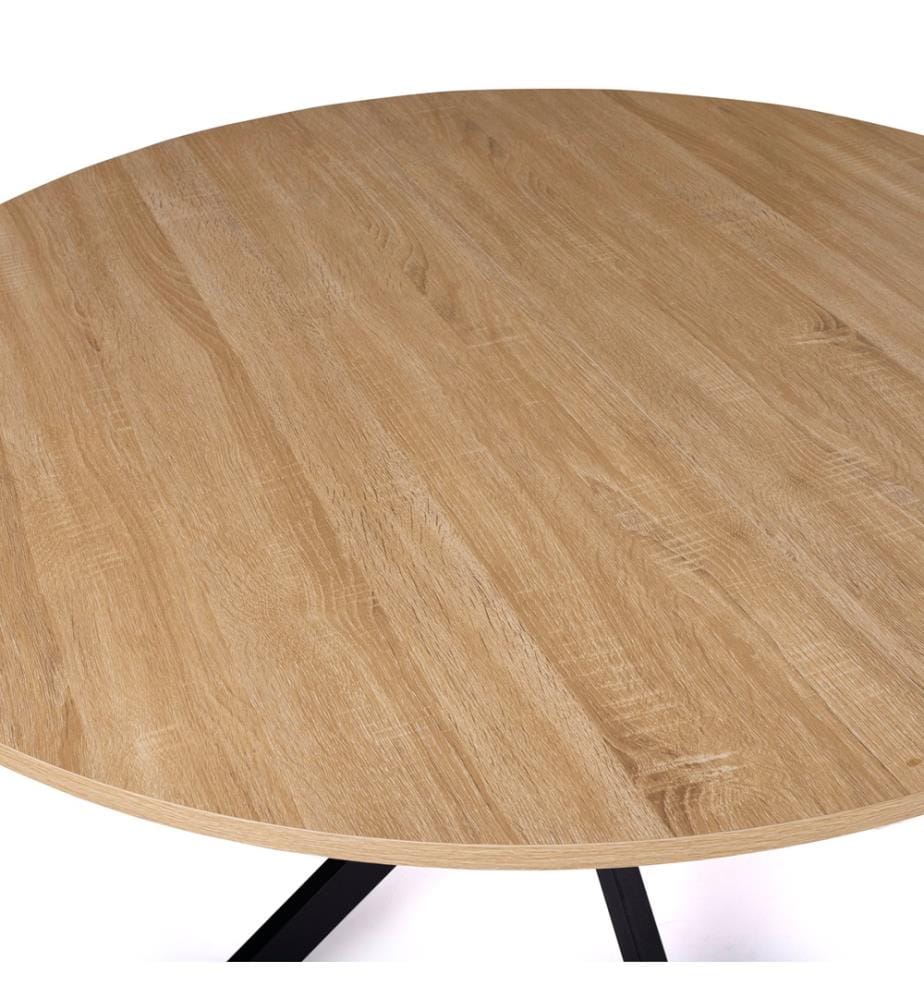 Esstisch Soline 110 cm - Braun und Schwarz