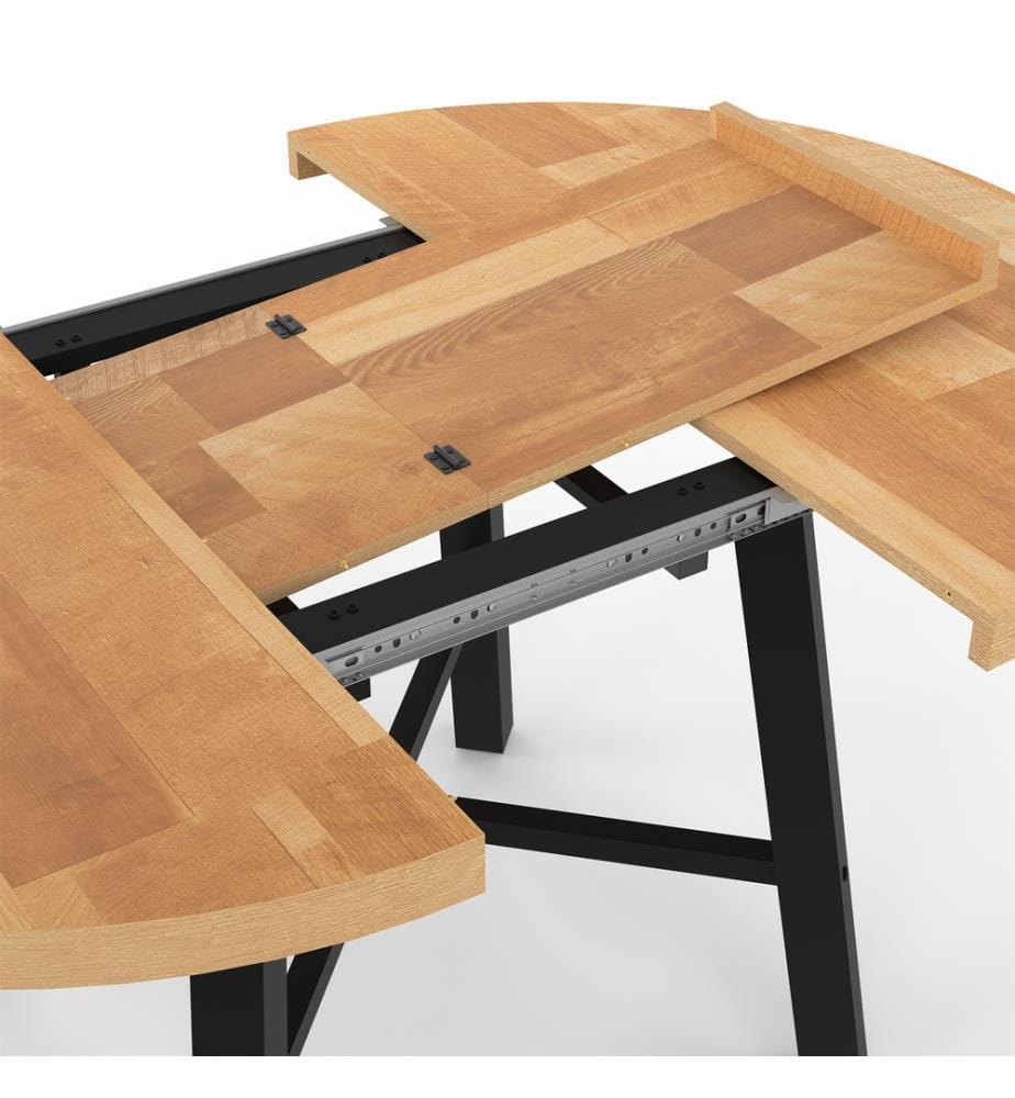 Tavolo da pranzo allungabile Mathilde 110-150cm - Marrone e nero