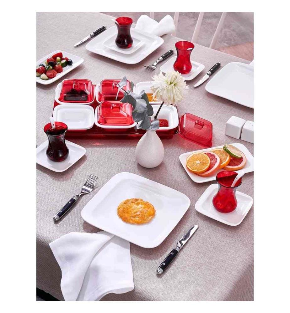 Frühstücksset, 41-teilig, mehrfarbig, 100 % Porzellan