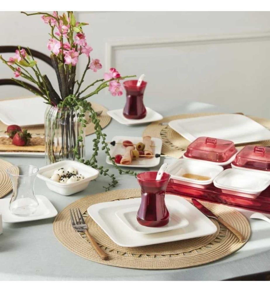 Frühstücksset, 41-teilig, mehrfarbig, 100 % Porzellan