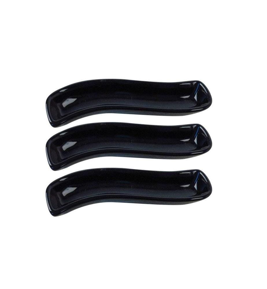 Teller-Set, 3-teilig, Schwarz, Keramik