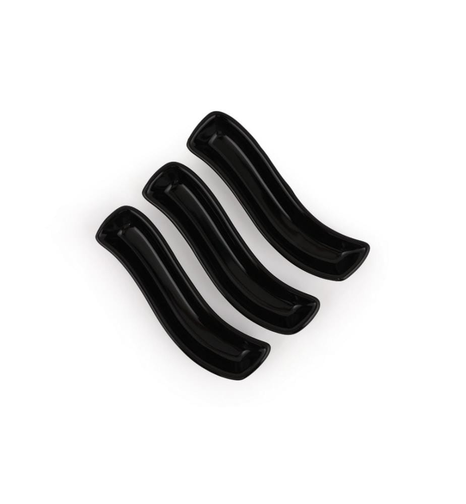Teller-Set, 3-teilig, Schwarz, Keramik