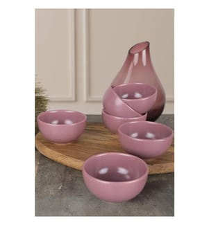 Saucenteller-Set, violett, Keramik