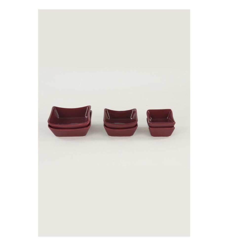 Saucenteller-Set, Pflaumenfarben, Keramik
