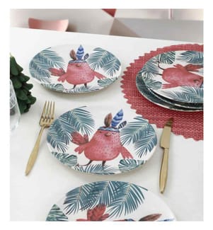 Dessertteller-Set, 6-teilig, mehrfarbig, Keramik, wasserabweisend