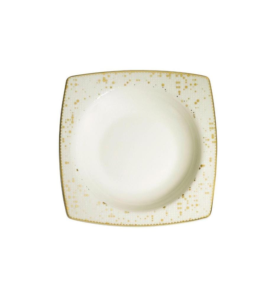 Service de table, 68 pièces, or, blanc, Chine osseuse