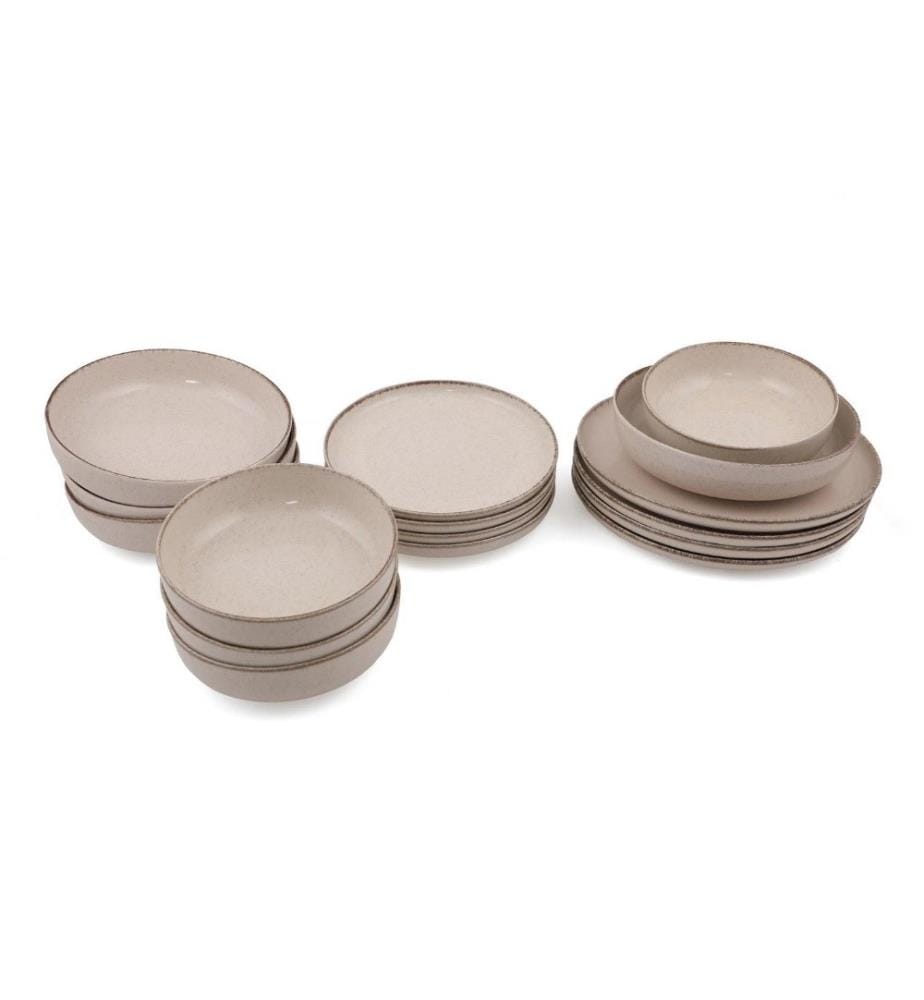 Essservice, 16-teilig, Creme, Porzellan