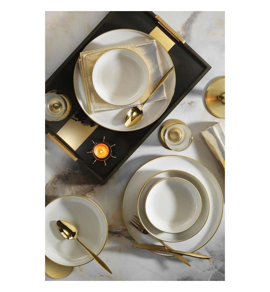 Speiseservice, 18-teilig, mehrfarbig, 100 % Porzellan