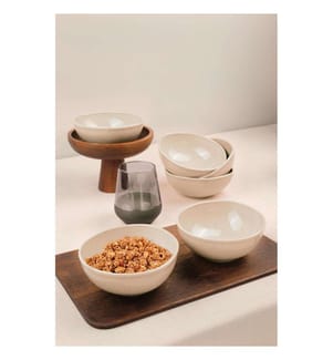 Set de bols, 6 pièces, Cannelle, 100% PORCELAINE
