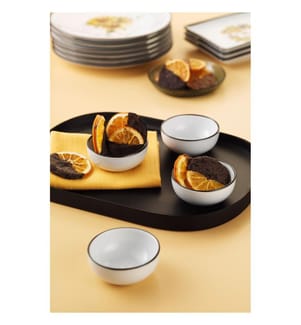 Set de bols, 4 pièces, noir, 100% PORCELAINE