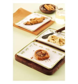 Set d'assiettes, 3 pièces, vert, 100% PORCELAINE