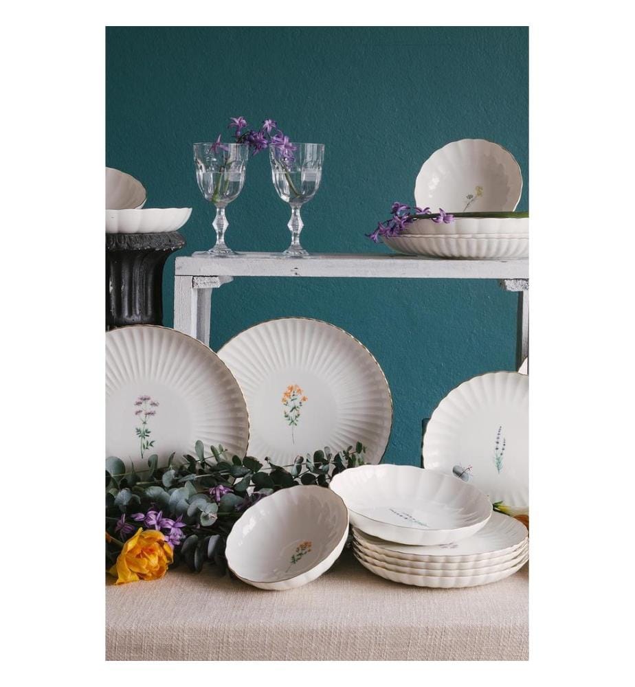 Servierteller-Set, 6-teilig, mehrfarbig, 100 % Porzellan