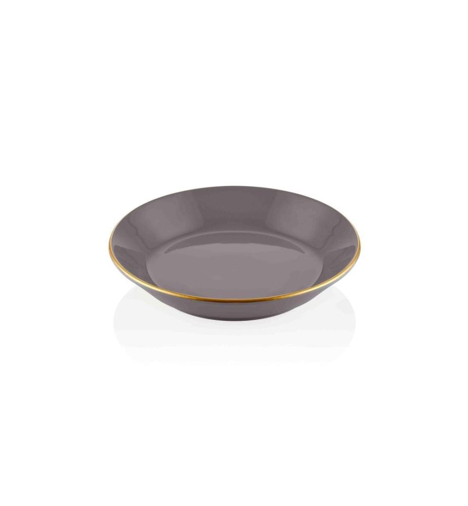 Teller-Set, 6-teilig, Grau, Keramik
