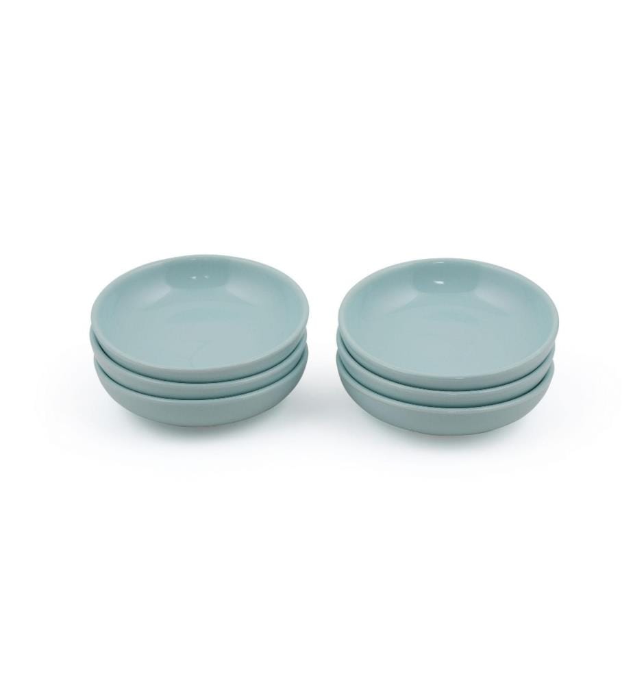 Set de bols à sauce, 6 pièces, turquoise clair, céramique, n'absorbe pas l'eau