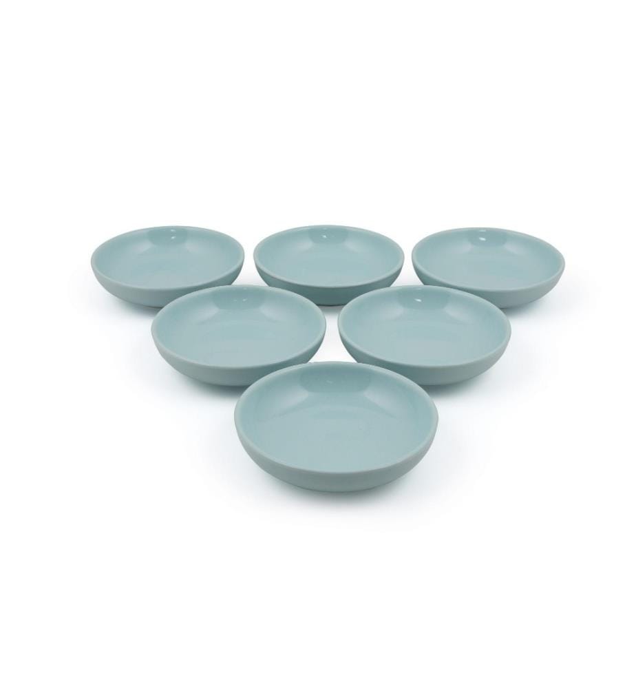 Set de bols à sauce, 6 pièces, turquoise clair, céramique, n'absorbe pas l'eau