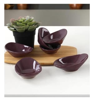 Saucenschüssel-Set, 6-teilig, Lila, Keramik, Wasserabweisend