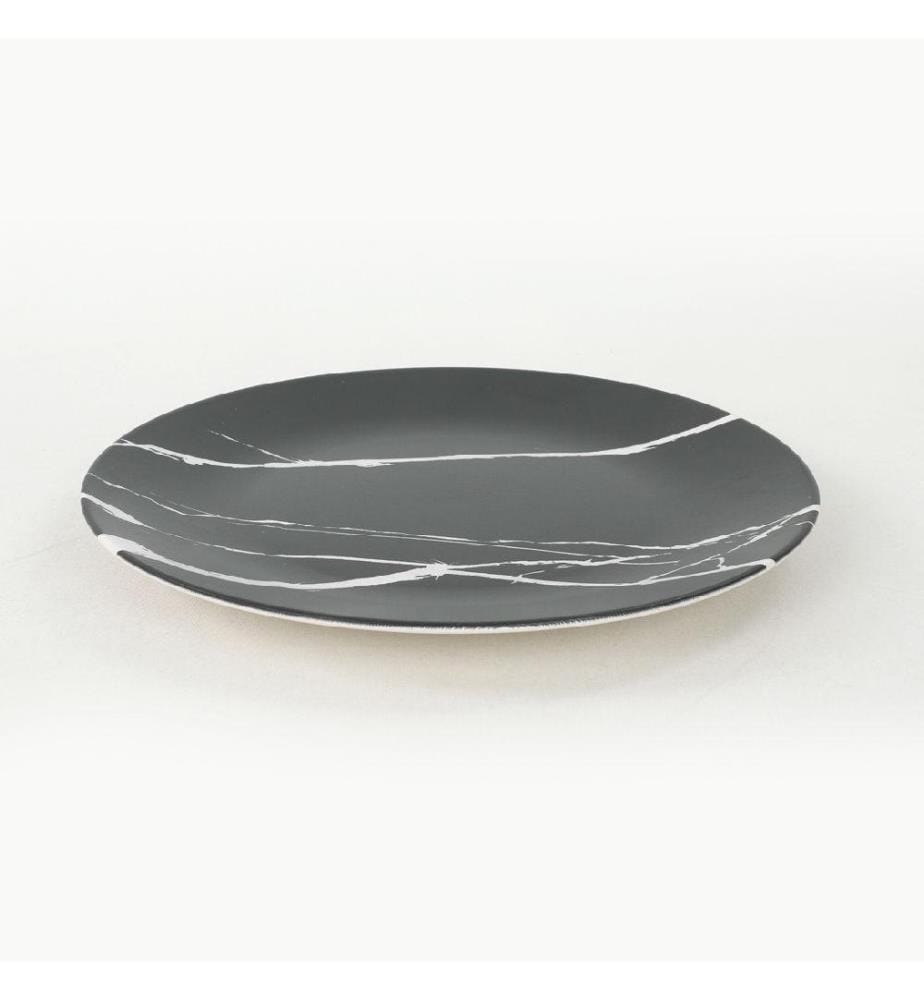 Frühstücksset, 11-teilig, Schwarz, Weiss, Keramik-Steinzeug, wasserabweisend
