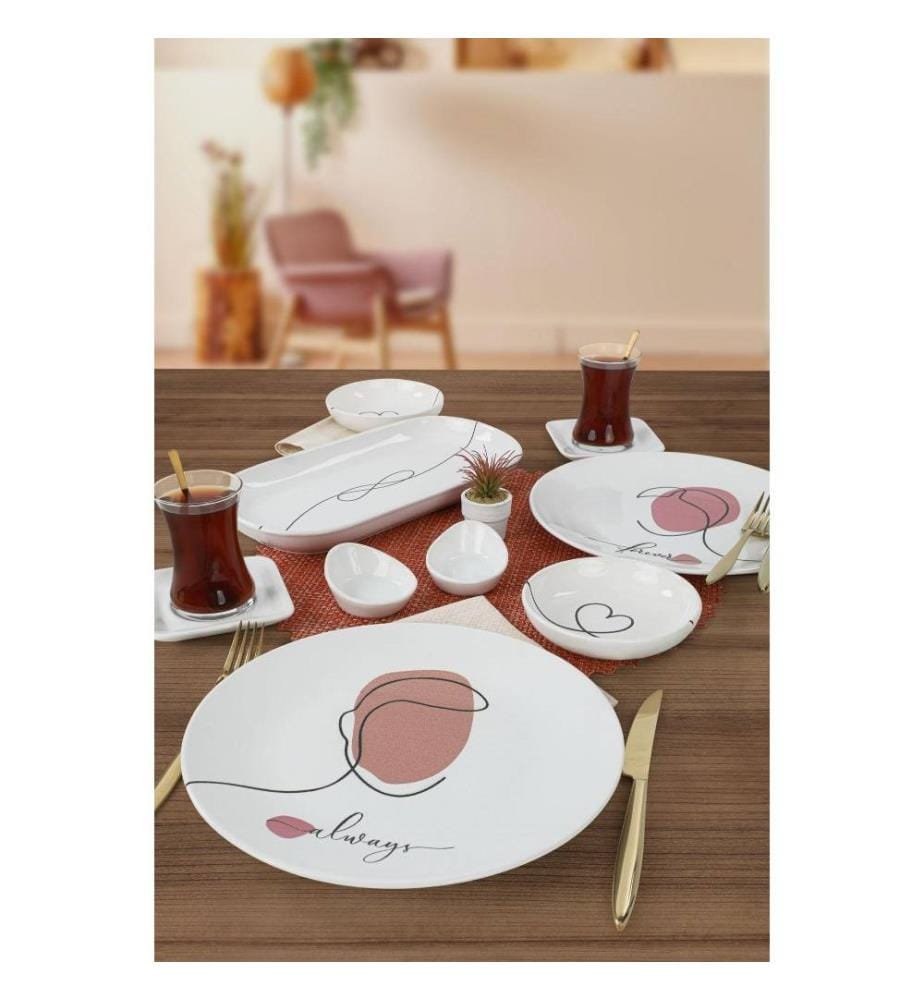 Frühstücksset, 11-teilig, mehrfarbig, Keramik-Steinzeug, wasserabweisend