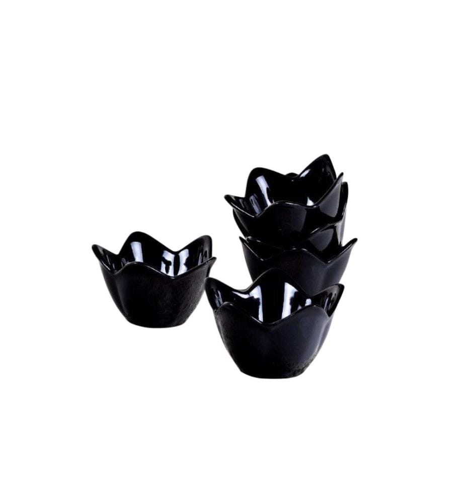 Set de bols pour apéritifs, 6 pièces, noir, céramique, n'absorbe pas l'eau