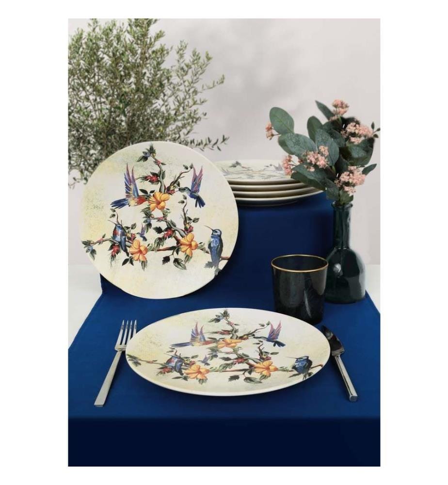 Servierteller-Set, 6-teilig, mehrfarbig, 100 % Keramik, antibakteriell