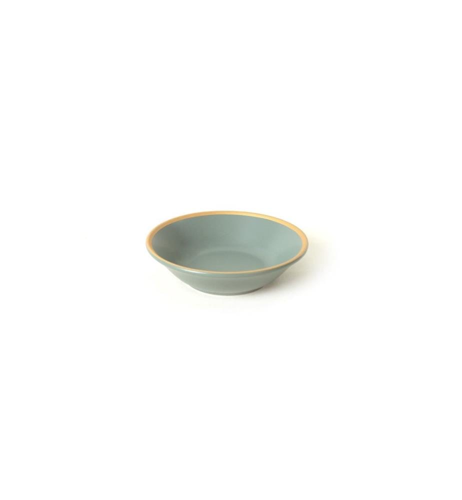 Teller-Set, 6-teilig, Grün, Gold, 100 % Keramik, antibakteriell